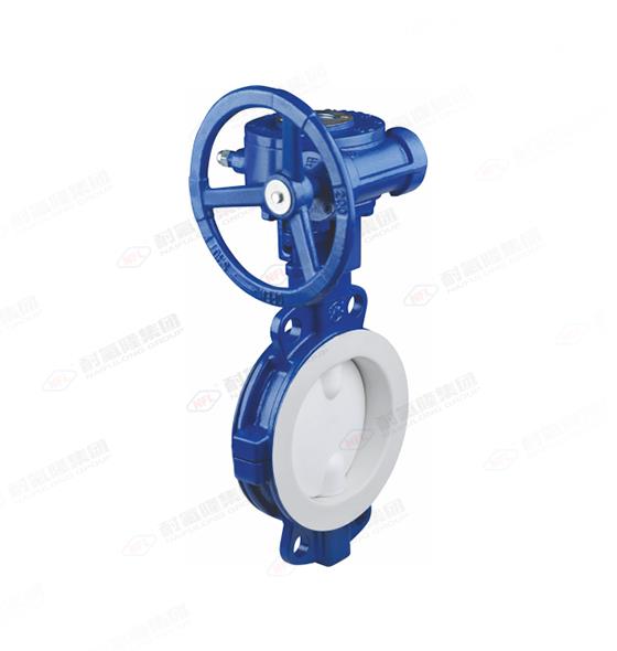 衬氟蜗轮蝶阀（对夹式）